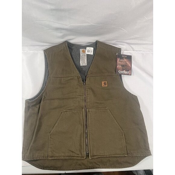 Carhartt Denim Fleece Lined Vest V19 Size 2X NWT - Picture 1 of 7